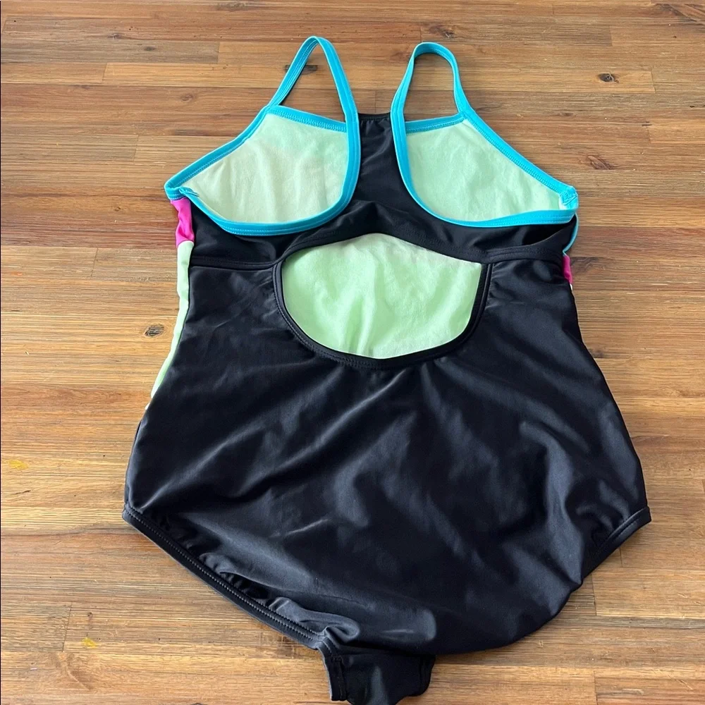 Speedo Mint Green and Turquoise Swimsuit Girls Size 16